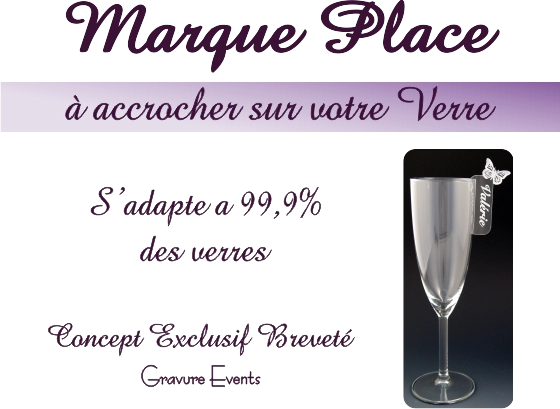 Marque Place - accroche verre Marque Place - accroche verre